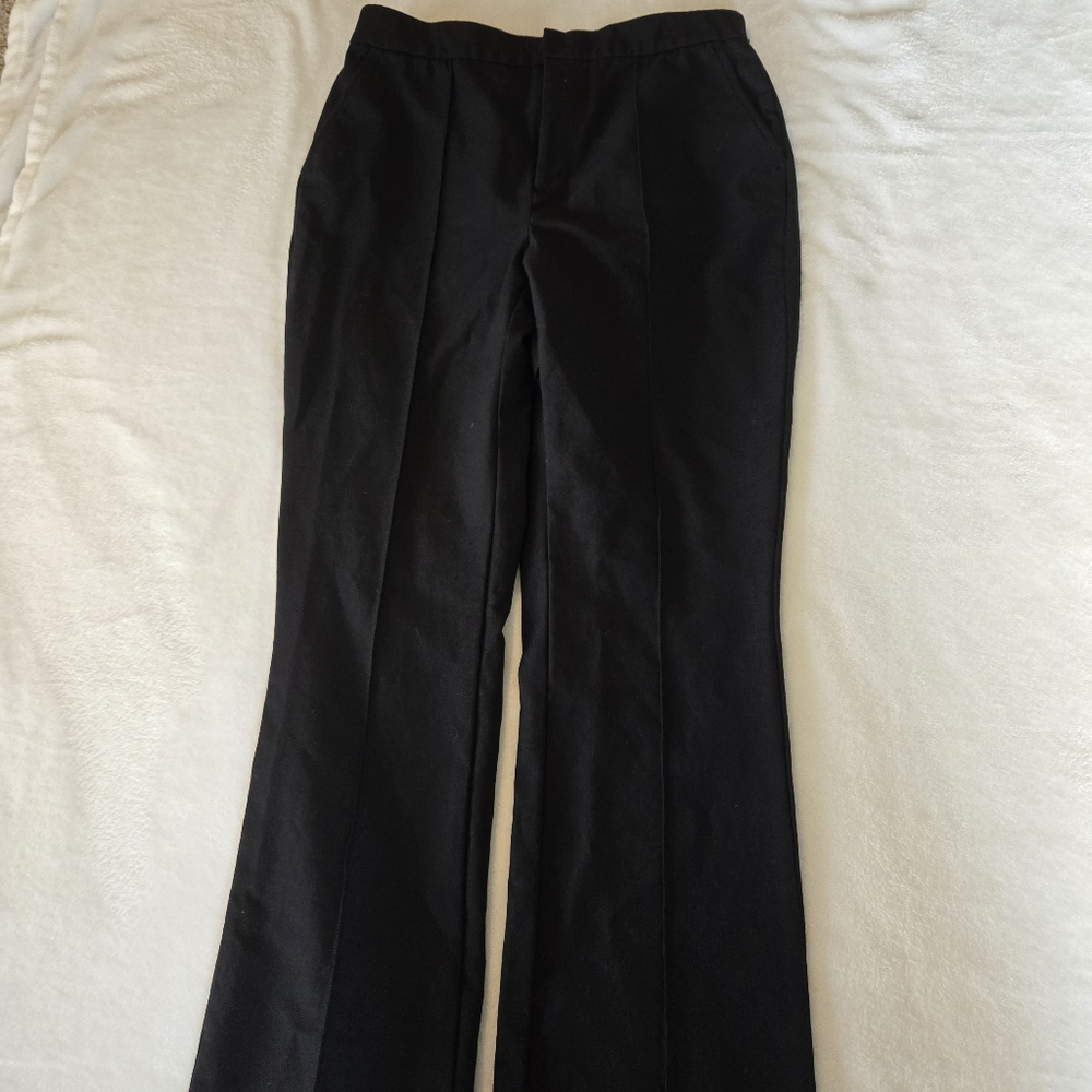 Womens Lands End High Rise Black Pants Size 10